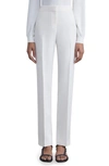 Lafayette 148 Barrow Straight-leg Wool-silk Pants In White