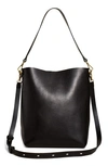 Madewell The Transport Leather Bucket Bag In Black