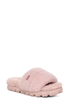 Ugg Cozetta Shearling Flat Slippers In Rose Grey