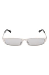 Tom Ford Everett Metal & Plastic Rectangle Sunglasses In Silver,mirror