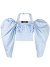 JACQUEMUS OFF-SHOULDER POPLIN BLOUSE