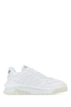 Versace Men's La Greca Leather Low-top Sneakers In White