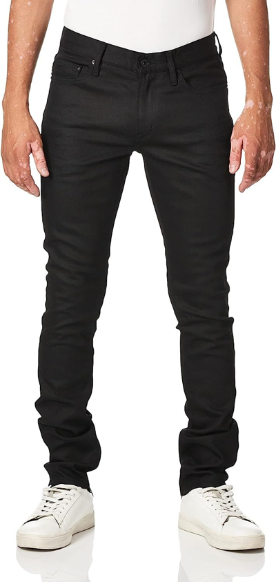 Pre-owned John Varvatos Star Usa Men's Wight Skinny Fit Straight Leg Jean In Jet Black