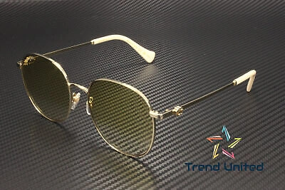 Pre-owned Gucci Gg1142s 003 Round Oval Panthos Metal Gold Yellow 56 Mm Women's Sunglasses
