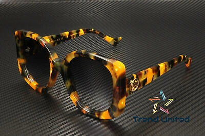 Pre-owned Gucci Gg1257s 004 Butterfly Acetate Havana Blue 53 Mm Women's Sunglasses