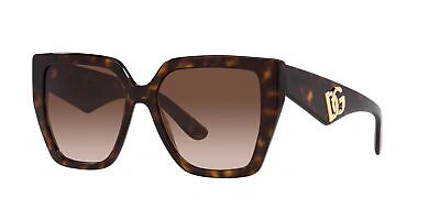 Pre-owned Dolce & Gabbana Dg 4438 Havana Gold/brown Shaded 55/17/145 Women Sunglasses