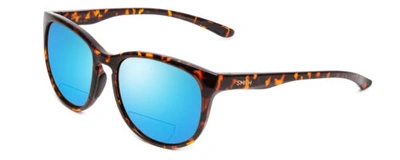 Pre-owned Smith Optics Lake Shasta Unisex Polarized Bifocal Sunglasses Tortoise Gold 56 Mm In Blue Mirror