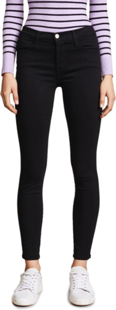 Pre-owned Frame Women's Le High Skinny Jeans In Film Noir