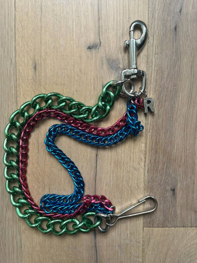 Pre-owned Raf Simons Ss13 Multi Color Wallet Chain In Multicolor