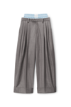 ALEXANDER WANG LAYERED TAILORED TROUSER IN WOOL BLEND