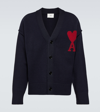 AMI ALEXANDRE MATTIUSSI AMI DE CAUR VIRGIN WOOL CARDIGAN