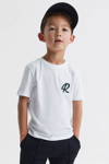 Reiss Kids' Jude - White Junior Cotton Crew Neck T-shirt, Age 5-6 Years