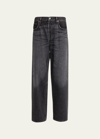 Agolde Lana Crop Mid Rise Vintage Straight Jean In Rhyme In Paradox Washed