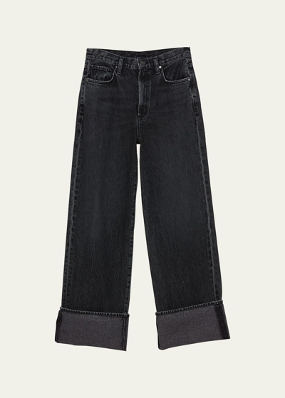 Goldsign The Myra High-rise Straight-leg Organic Jeans In Brampton Washe