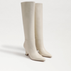 Sam Edelman Sylvia Womens Zipper Tall Knee-high Boots In White