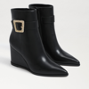Sam Edelman Weslie Buckle Wedge Bootie In Black