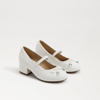 SAM EDELMAN SAM EDELMAN KIDS' TYRA BLOCK HEEL MARY JANE BRIGHT WHITE