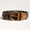 SAM EDELMAN SAM EDELMAN 38MM LINK WOVEN BELT MULTI BROWN