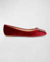 Badgley Mischka Emerie Flat In Ruby Red