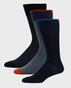 Marcoliani Ribbed-trim Sock Pack (pack Of Three) In Medium Blue