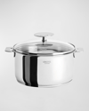 Cristel Casteline Saucepan With Domed Lid, 3.5-quart In Gray
