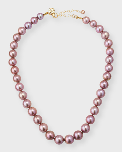 Margo Morrison 17" Pink Edison Freshwater 10-12mm Pearl Necklace