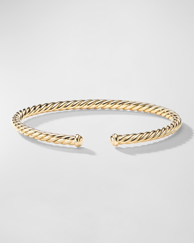 David Yurman Precious Cable Cablespira Bracelet In Gold