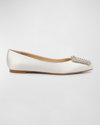 Badgley Mischka Emerie Flat In Ivory