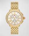 MICHELE SEREIN 18K GOLD PLATED DIAMOND WATCH