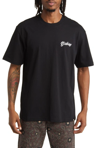 Dickies Dighton Cotton Graphic T-shirt In Knit Black