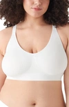 True & Co. Soft Form V-neck Adjustable Strap Bralette In White