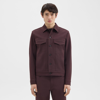 Theory River Trucker Jacket In Neoteric Twill In Malbec