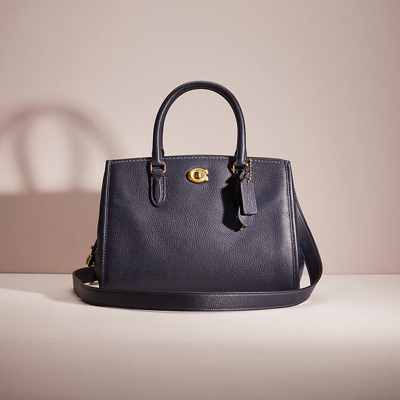 Coach Restored Brooke Carryall 28 In Brass/midnight Navy