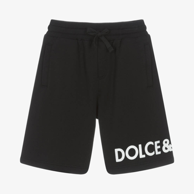 Dolce & Gabbana Kids' Boys Black Cotton Shorts