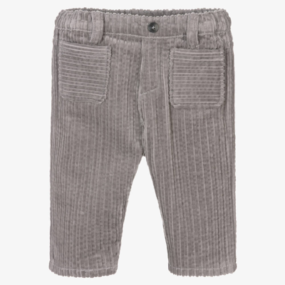 Tartine Et Chocolat Babies'  Boys Grey Cotton Corduroy Trousers