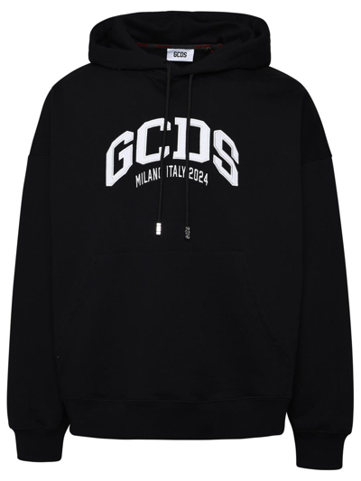 Gcds Black Cotton Sweatshirt