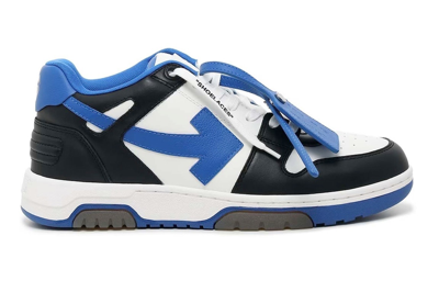 Pre-owned Off-white Out Of Office Calf Leather Black Blue In Black/blue