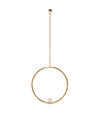 Anissa Kermiche Yellow Gold Pearl Drop Circle Earring In Gold