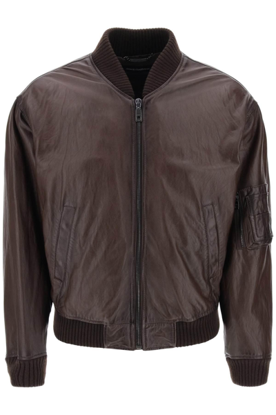 DOLCE & GABBANA NAPPA BOMBER JACKET