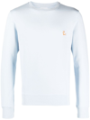 Maison Kitsuné Fox Head Patch Regular Sweatshirt Cirrus Blue In Blue