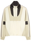 Palm Angels Panelled Half-zip Jacket In Black