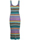 PS BY PAUL SMITH STRIPED MIDI DRESS