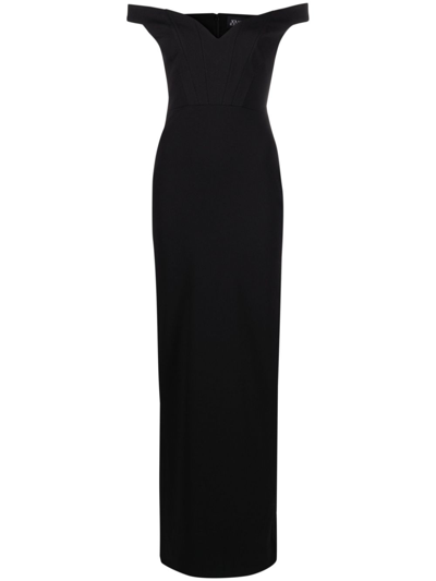 Solace London Marlowe Maxi Dress In Black