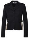 PALM ANGELS PALM ANGELS WOMAN PALM ANGELS BLACK VIRGIN WOOL BLEND BLAZER