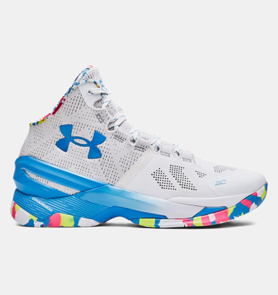 Pre-owned Under Armour Unisex Curry 2 Splash Party Basketball Schuhe In Weiss / Mojo Pink