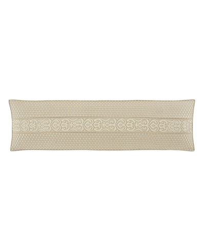 J Queen New York Lazlo Bolster Decorative Pillow, 15" X 52" In Ivory