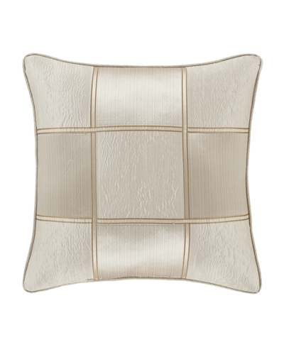 J Queen New York Brando Square Decorative Pillow, 20" X 20" In Ivory