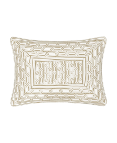J Queen New York Metropolitan Boudoir Decorative Pillow, 15" X 20" In Ivory