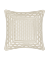J Queen New York Metropolitan Square Decorative Pillow, 20" X 20" In Ivory