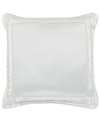 J Queen New York Calvari Square Decorative Pillow, 20" X 20" In Platinum